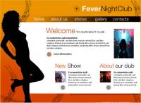 Bar nightlife web site interface
