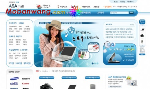 Digital computer communications Mall Web Templates